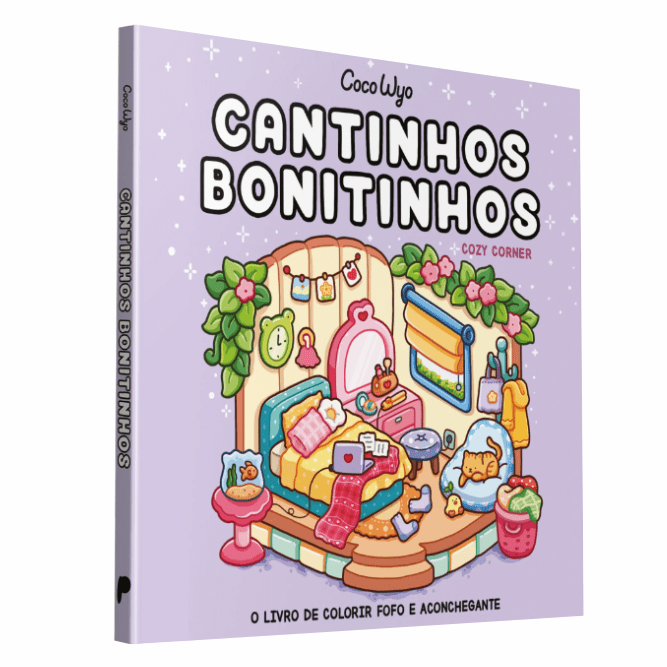 Cantinhos bonitinhos (Cozy Corners) – livro de colorir Coco Wyo