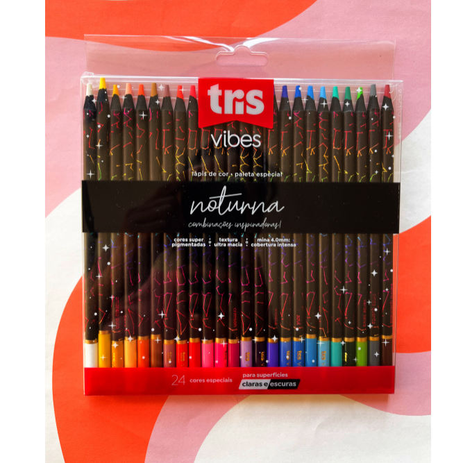 Lápis de cor Vibes Noturna 24 cores | TRIS