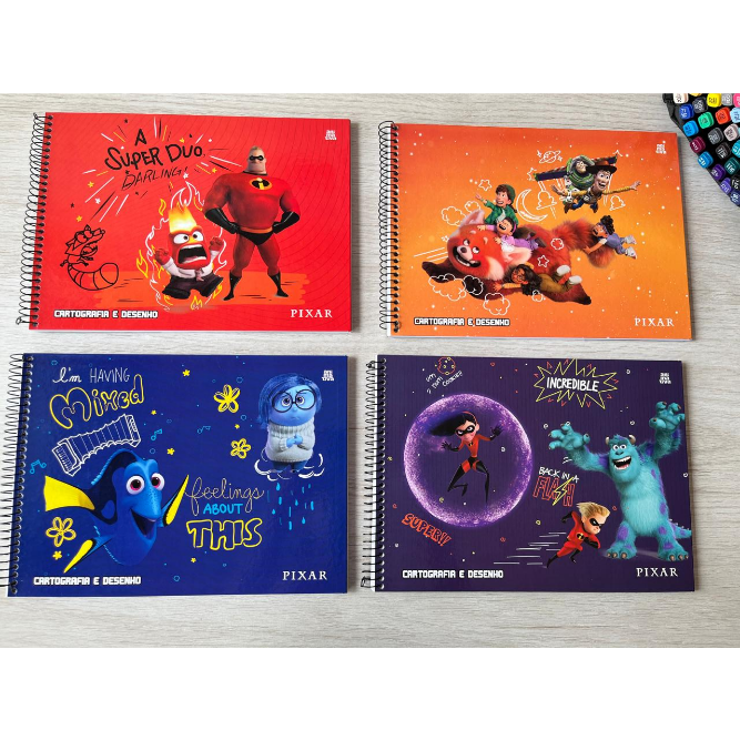 Caderno Cartografia e Desenho Pixar | Animativa