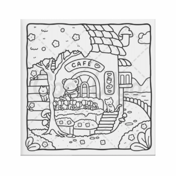 Cantinhos bonitinhos (Cozy Corners) – livro de colorir Coco Wyo