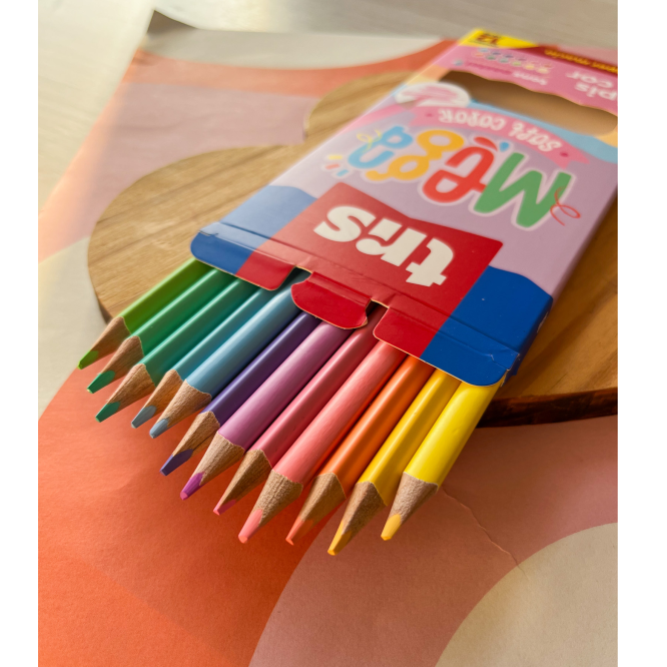 Lápis de cor Tons Pastel 12 cores | TRIS