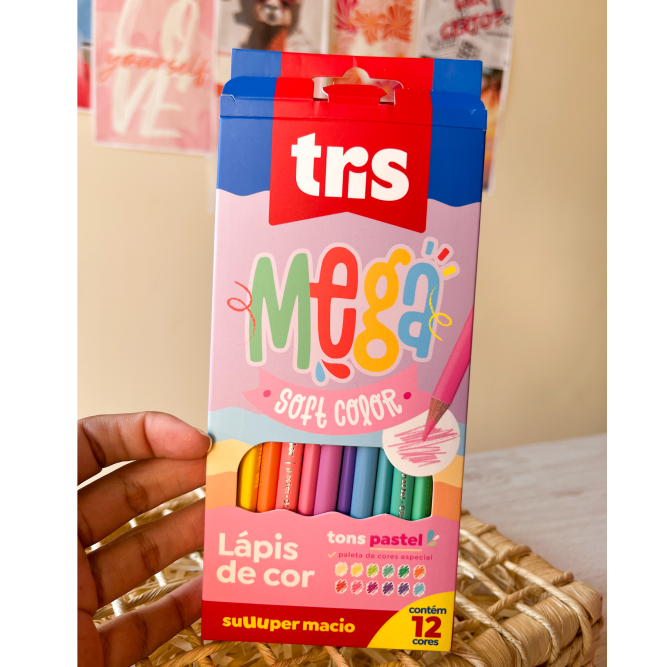 Lápis de cor Tons Pastel 12 cores | TRIS