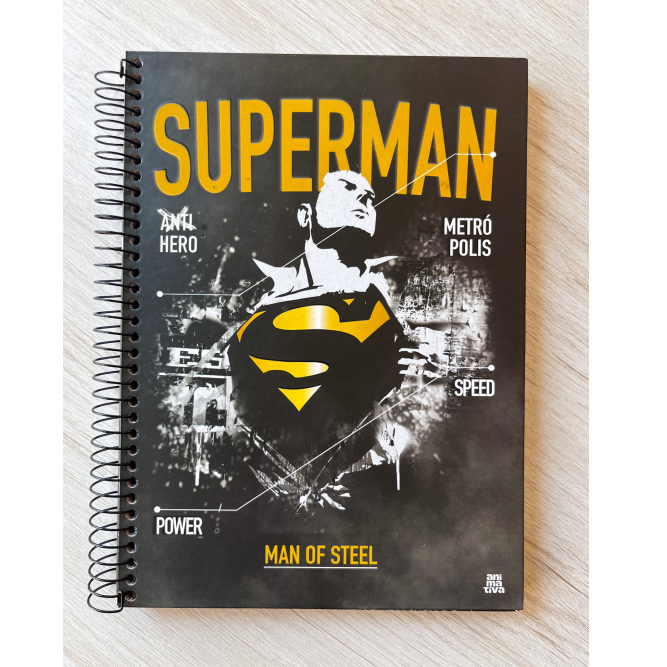 Caderno Universitário 10 Matérias Superman | Animativa