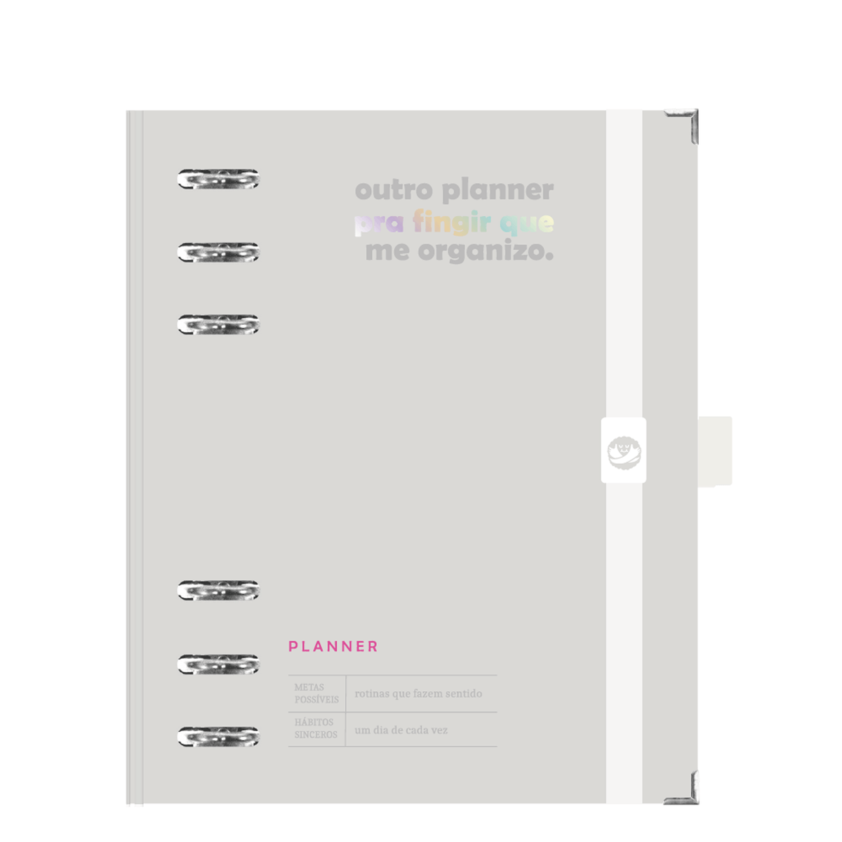 Planner argolado A5, Cinza, coleção Habra | ÓTIMA