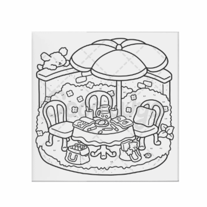 Cantinhos bonitinhos (Cozy Corners) – livro de colorir Coco Wyo