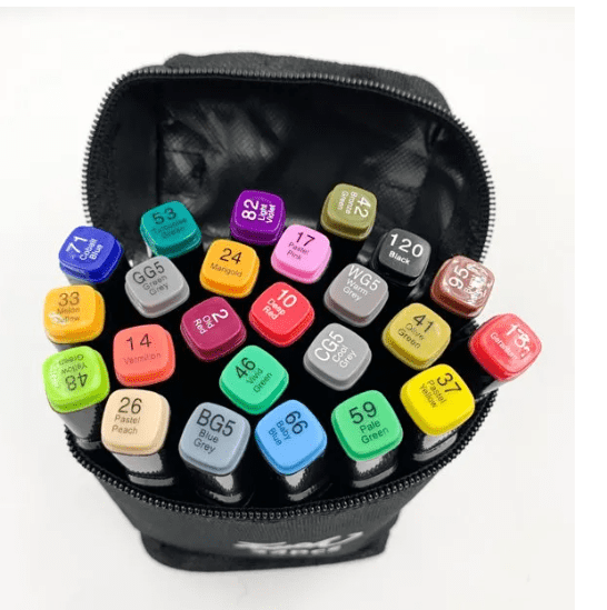 Marcador TOUCH Ponta Dupla para COLORIR - Maleta 24 Cores