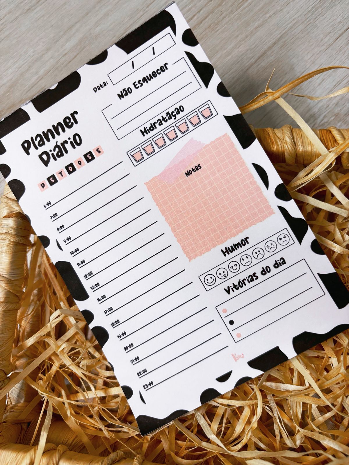 Kit Vaquinha | Planner diário + Anotações