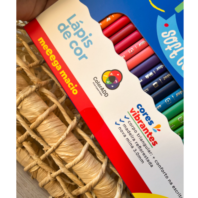 Lápis de cor Mega Soft Color 24 cores | TRIS