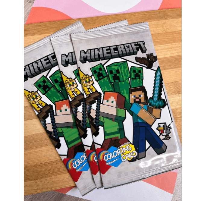 Cards Surpresa para colorir Minecraft | Importados