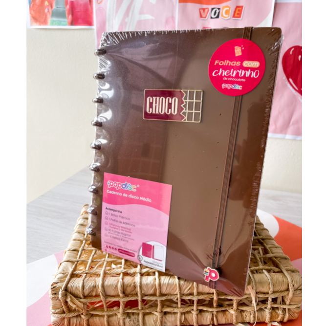 Caderno de Disco ChocoCherry Médio | Pop Disc