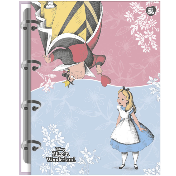 Caderno argolado (fichário) Alice | Animativa