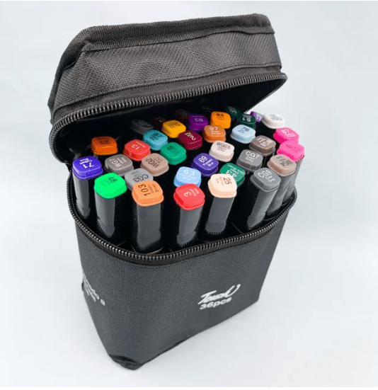 Marcador TOUCH Ponta Dupla para COLORIR - Maleta 36 Cores