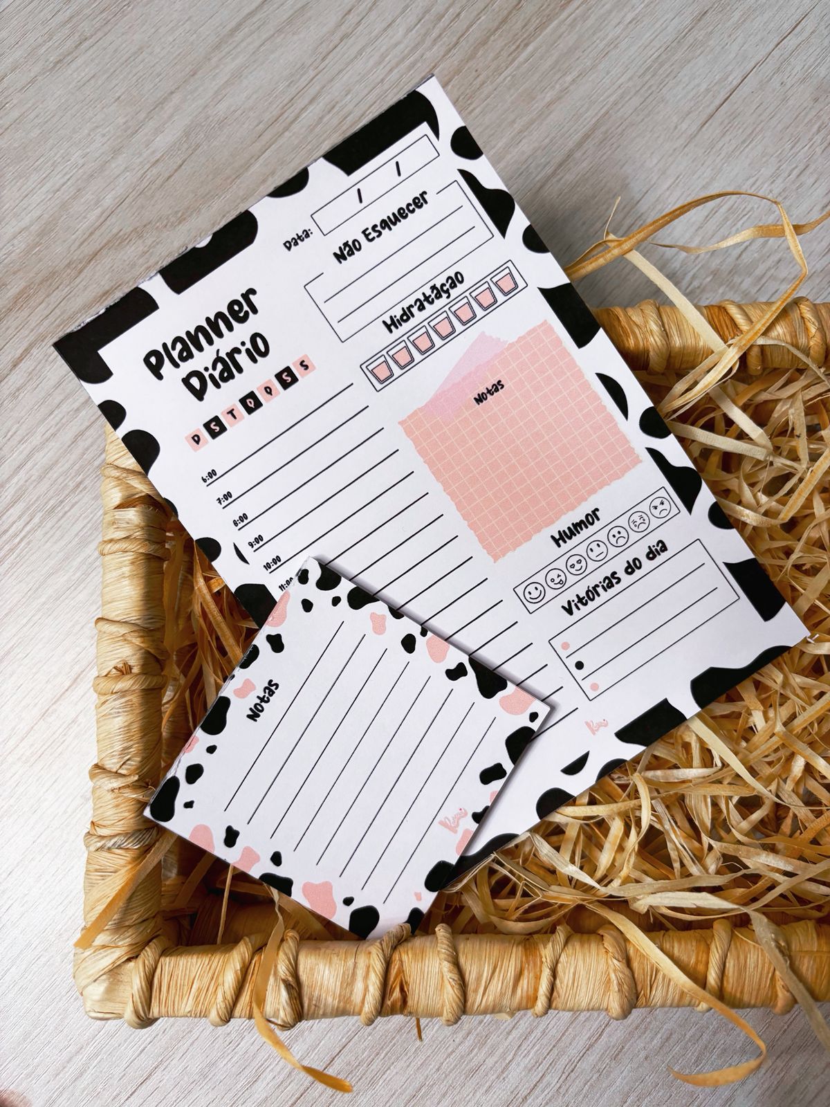 Kit Vaquinha | Planner diário + Anotações